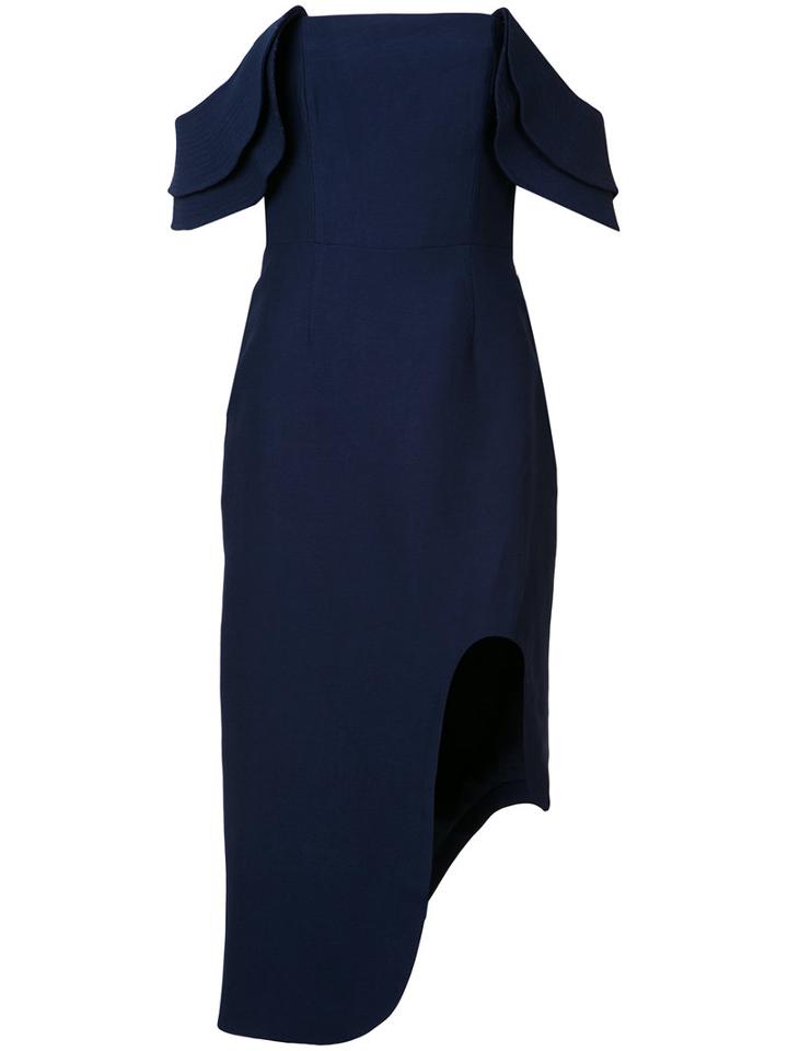 C/meo - Off Shoulder Dress - Women - Polyester - S, Blue, Polyester