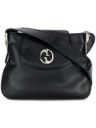 Gucci Pre-owned Logo Plaque Shoulder Bag - Black
