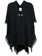 Barrie Cashmere Frayed Cardigan, Women's, Black, Cashmere