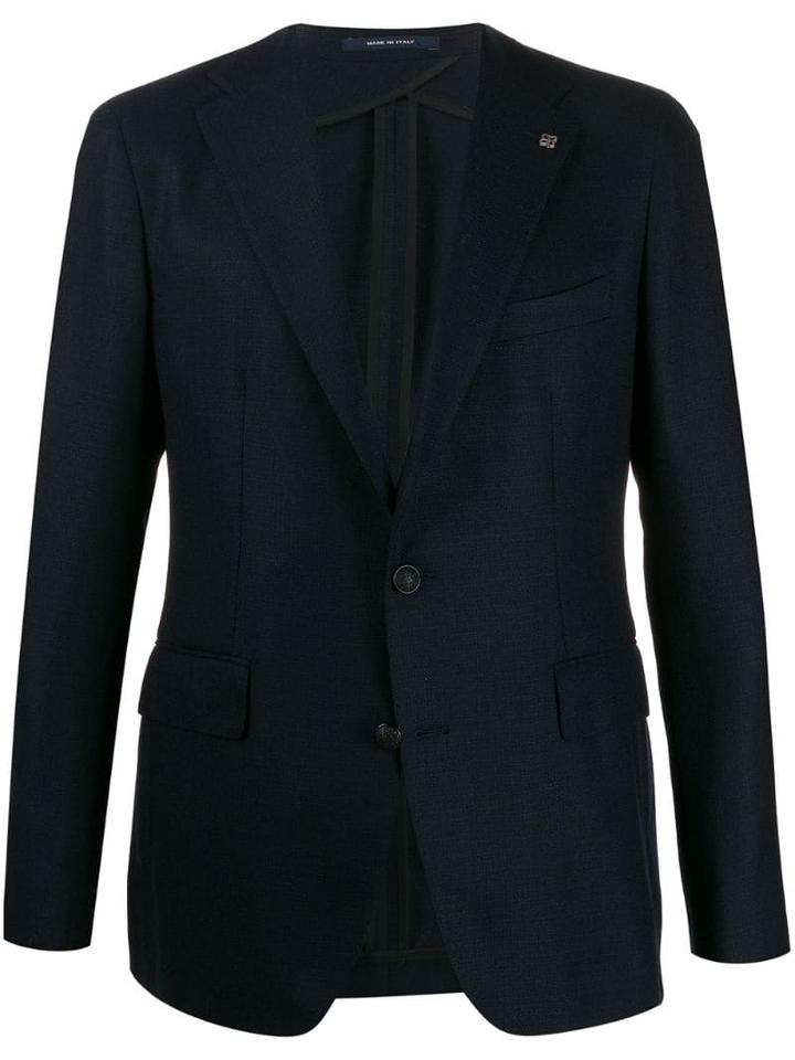 Tagliatore Fitted Single-breasted Blazer - Blue