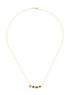 Ileana Makri Multi Sapphire Necklace, Women's, Metallic