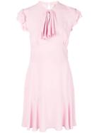 No21 Ruffled Short Dress - Pink