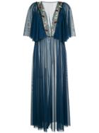Tu Es Mon Trésor Rose Mesh Gown - Blue