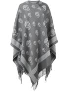 Alexander Mcqueen - Skull Knit Kaftan - Women - Cashmere/wool - One Size, Grey, Cashmere/wool