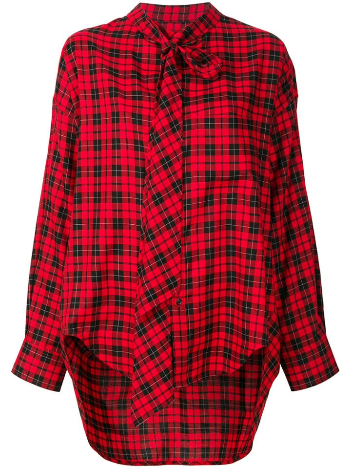 Balenciaga Tartan Blouse - Red