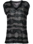 Ann Demeulemeester Sleeveless Knit Top, Women's, Size: Small, Black, Cotton/cashmere