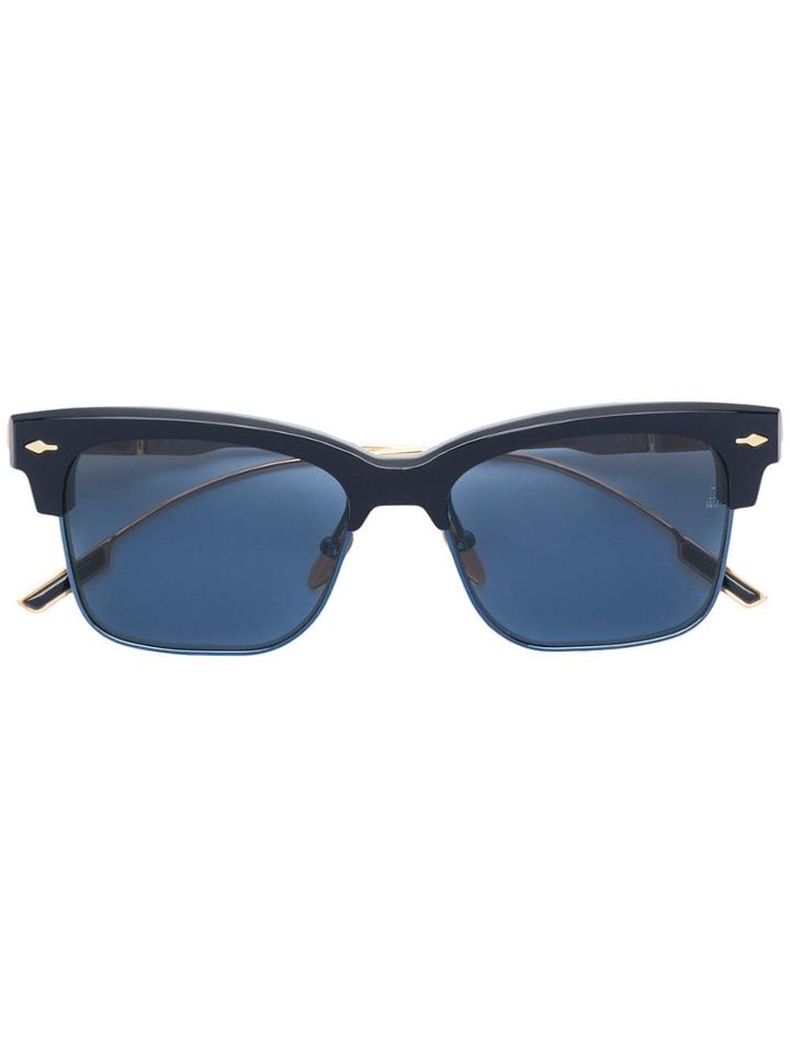 Jacques Marie Mage Square Frame Sunglasses - Blue