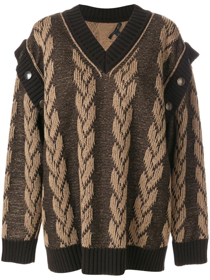 Marc Jacobs Jacquard Knit Sweater - Brown