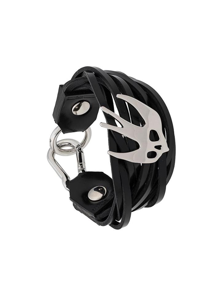 Mcq Alexander Mcqueen Multiple Straps Bracelet - Black