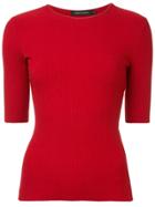 Nobody Denim Luxe Rib T-shirt - Red