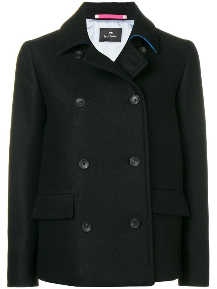 Ps By Paul Smith Short Peacoat - Black