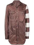 Rick Owens Stripe Details Shirt Jacket - Brown