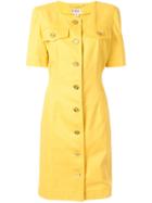 Céline Pre-owned Logo Button Dress - Yellow