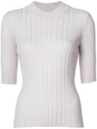 Maison Margiela Fine Knit Ribbed Sweater - Nude & Neutrals
