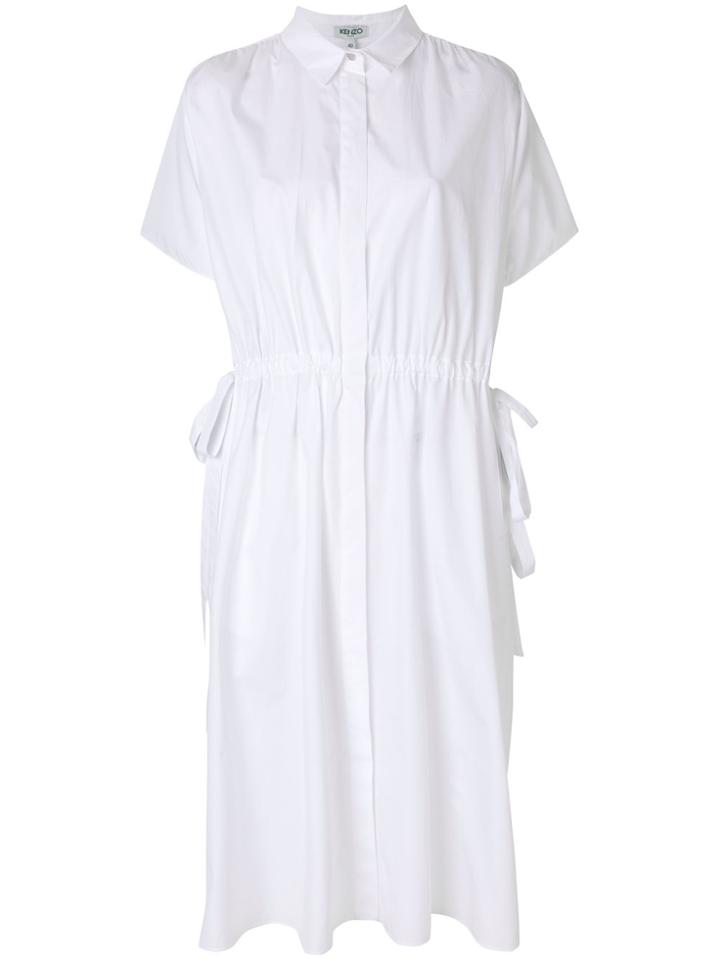 Kenzo Drawstring Shirt Dress - White