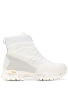 White Premiata Front Zipped Boots