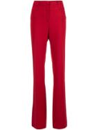 Altuzarra Flared Trousers, Women's, Size: 42, Red, Triacetate/polyester