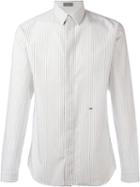 Dior Homme Striped Shirt, Men's, Size: 39, White, Cotton