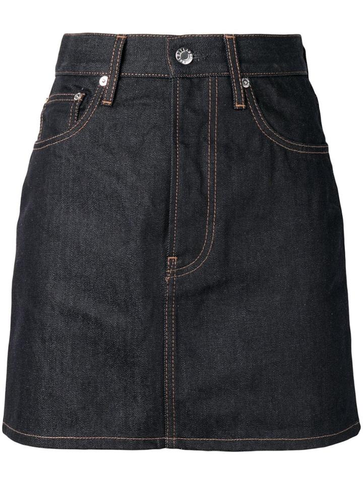 Helmut Lang Mini Denim Skirt - Blue