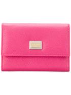 Dolce & Gabbana Foldover Top Wallet - Pink & Purple