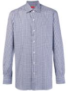Isaia Gingham Button Shirt - Blue