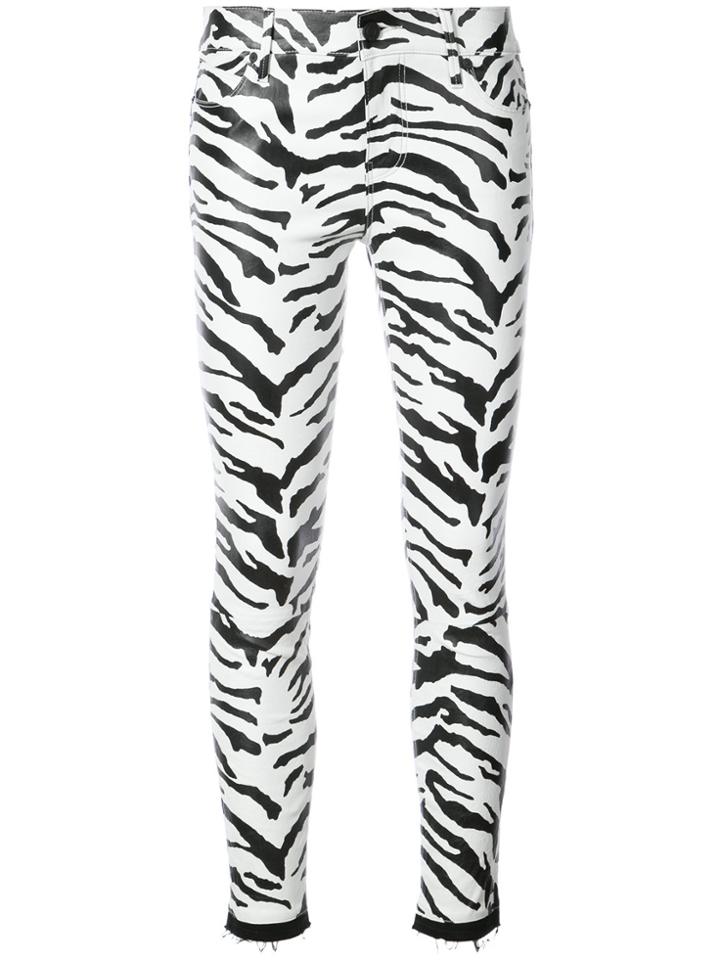 Rta Zebra Print Leggings - White