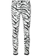 Rta Zebra Print Leggings - White
