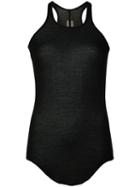 Rick Owens - Curved Hem Tank Top - Women - Silk/viscose - 42, Black, Silk/viscose