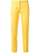 Styland Cropped Design Trousers - Yellow