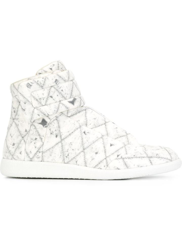 Maison Margiela Future Hi-top Sneakers, Men's, Size: 44, White, Polyester/leather/rubber