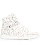 Maison Margiela Future Hi-top Sneakers, Men's, Size: 44, White, Polyester/leather/rubber