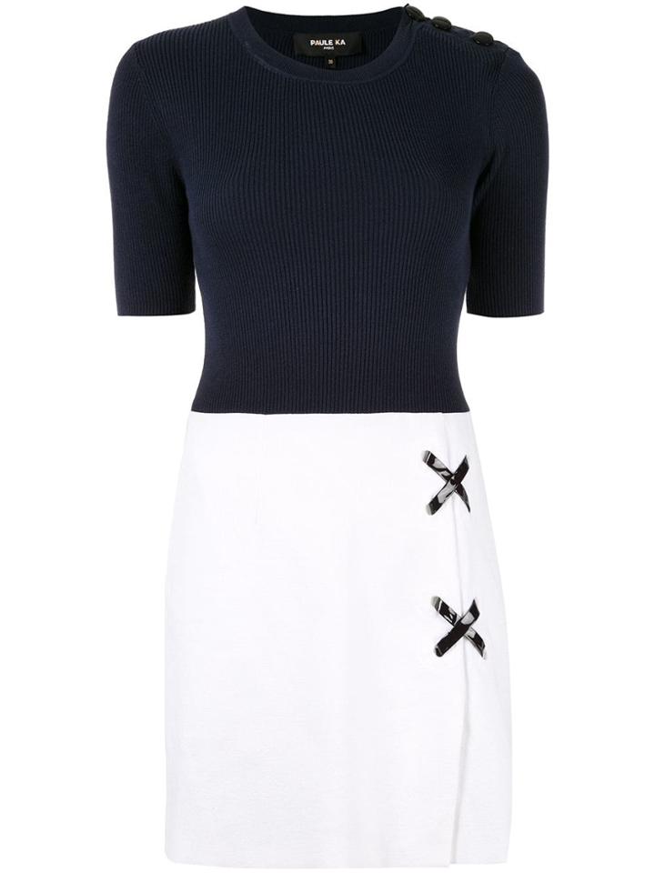 Paule Ka Colour-block Dress - Blue