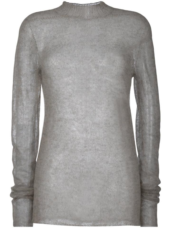 Rick Owens - Soft Jumper - Women - Polyamide/alpaca - S, Grey, Polyamide/alpaca