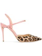 Jennifer Chamandi Pink Leopard Vittorio 105 Heels - Pink & Purple