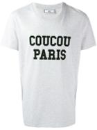 Ami Alexandre Mattiussi Coucou Paris T-shirt, Men's, Size: Xl, Grey, Cotton