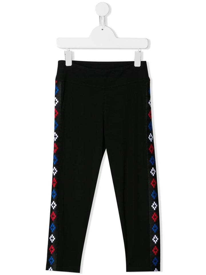 Marcelo Burlon County Of Milan Kids Side Print Leggings - Black