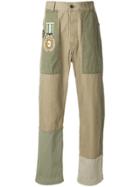 Valentino Embroidered Military Trousers - Green
