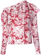 Robert Rodriguez - Floral Print Top - Women - Silk/cotton - 0, Red, Silk/cotton
