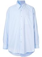 Hed Mayner Triple-layered Oversized Shirt - Blue