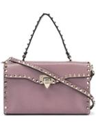 Valentino 'rockstud' Rectangular Shoulder Bag, Women's, Pink/purple