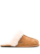 Ugg Australia Fur Detail Slippers - Brown