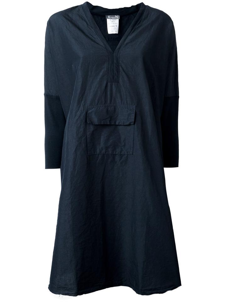 Kristensen Du Nord Pocket-front Dress, Women's, Size: 2, Blue, Cotton/linen/flax