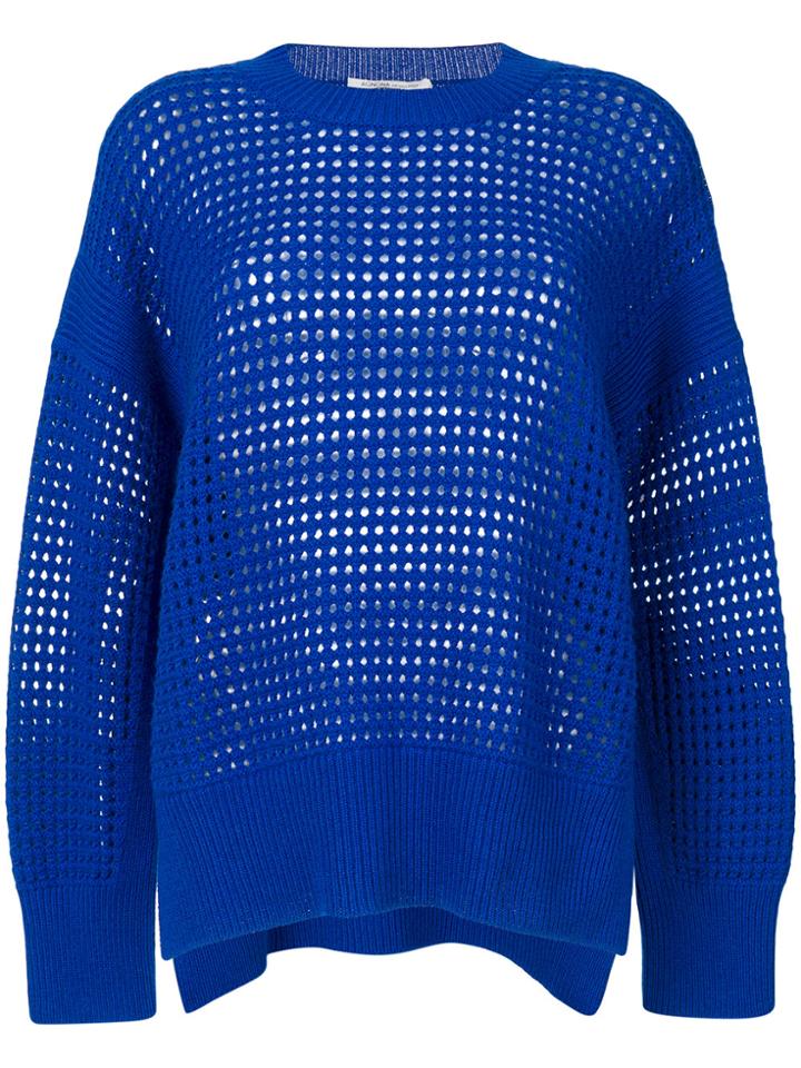 Agnona Open Knit Sweater - Blue