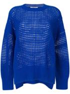 Agnona Open Knit Sweater - Blue