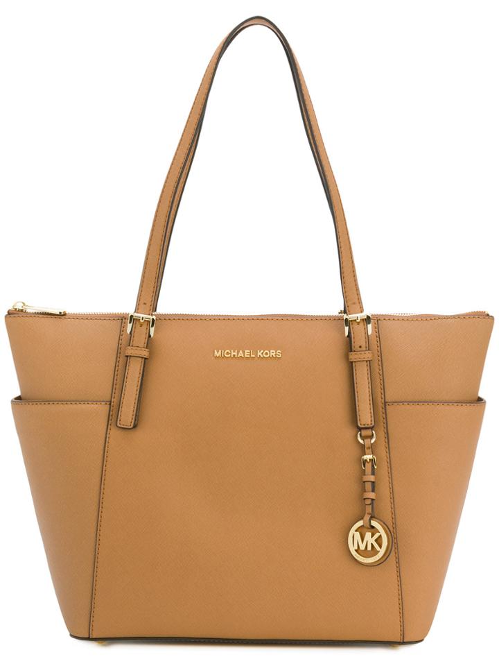 Michael Michael Kors Jet Set Large Top-zip Tote - Brown