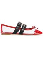 Miu Miu Buckled Ballerinas - Red