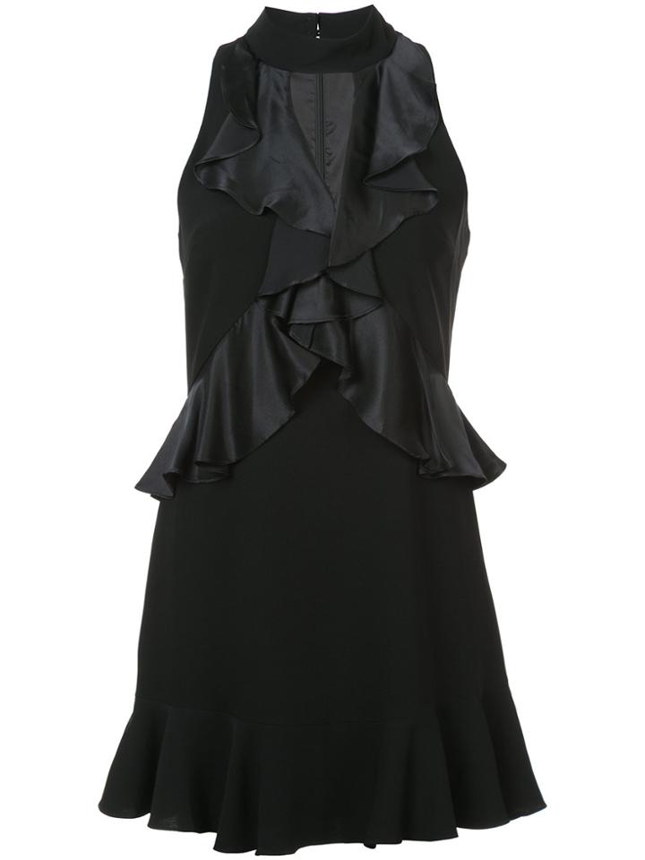Cinq A Sept Ruffle Trim Mini Dress - Black