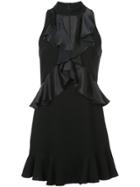 Cinq A Sept Ruffle Trim Mini Dress - Black
