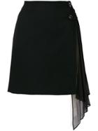 Givenchy Side Frill Fitted Skirt - Black