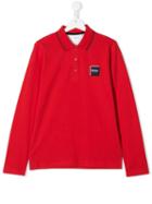 Boss Kids Logo Patch Polo Shirt - Red